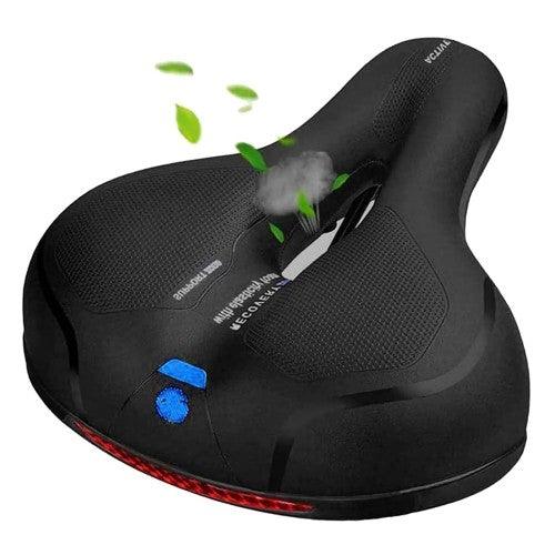 Bike Seat, Replacement Bicycle Seat Cushion with Waterproof Memory Foam Padded Leather, Reflective Strip, Dual Shock Absorbing Rubber Balls, Universal Fit for Bicycles, E-Bikes - Toytexx Bike Seat, Replacement Bicycle Seat Cushion with Waterproof Memory Foam Padded Leather, Reflective Strip, Dual Shock Absorbing Rubber Balls, Universal Fit for Bicycles, E-Bikes - Toytexx